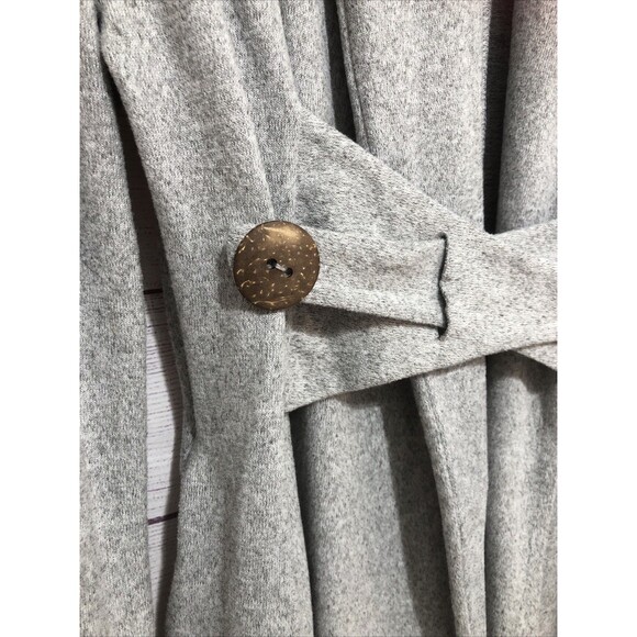 MAISON MASCALLIER HEATHER GRAY BUTTONED LONG CARIDGAN SIZE 2  EUC ADORABLE COZY - Picture 2 of 5